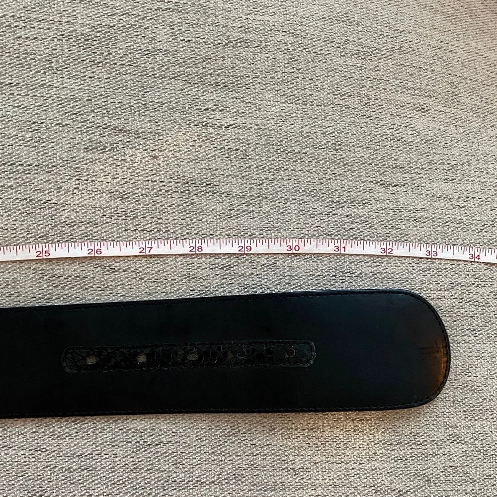 WHBM Wide Leather & Elastic Belt